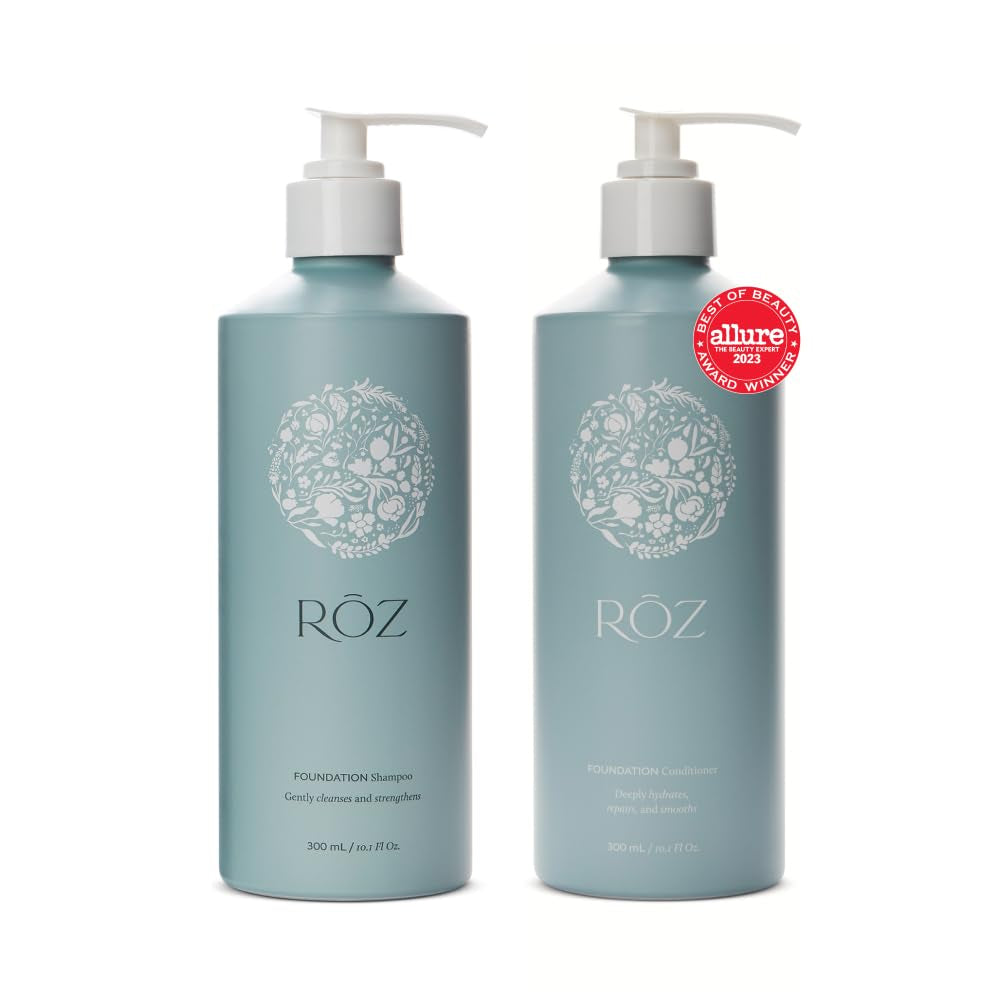 Foundation Shampoo and Conditioner Set Duo - Sulfate-Free Hydrating Shampoo and Conditioner for Women & Men - All Hair Types | Vegan, Color-Safe, Silicone & Paraben-Free | 10.1 Oz Each