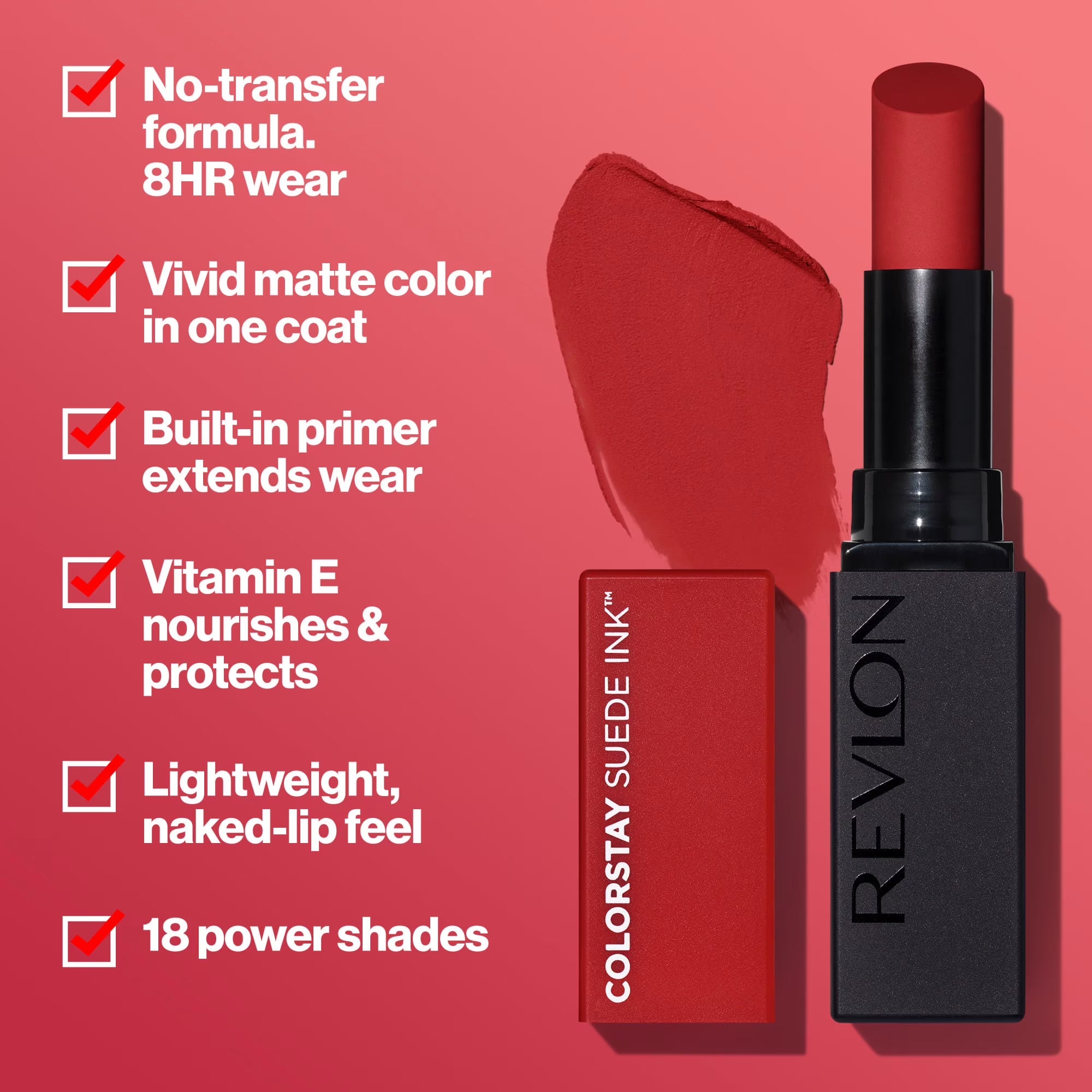 Colorstay Suede Ink Lightweight Matte Lipstick with Vitamin E, 018 in the Zone