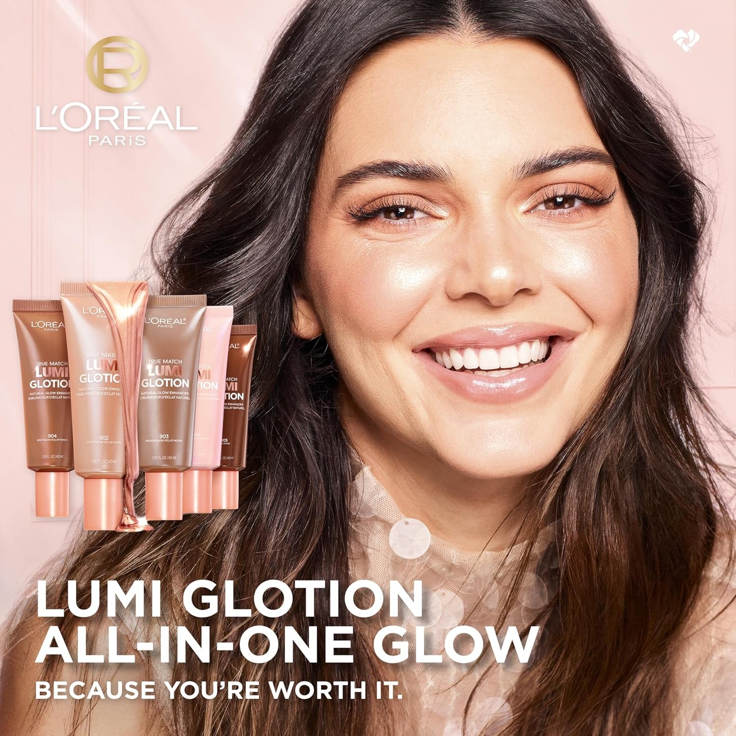 L'Oreal Paris Makeup True Match Lumi Glotion, Natural Glow Enhancer, Illuminator Highlighter, Bronzing Drops for a Sun-Kissed Glow, 903 Medium