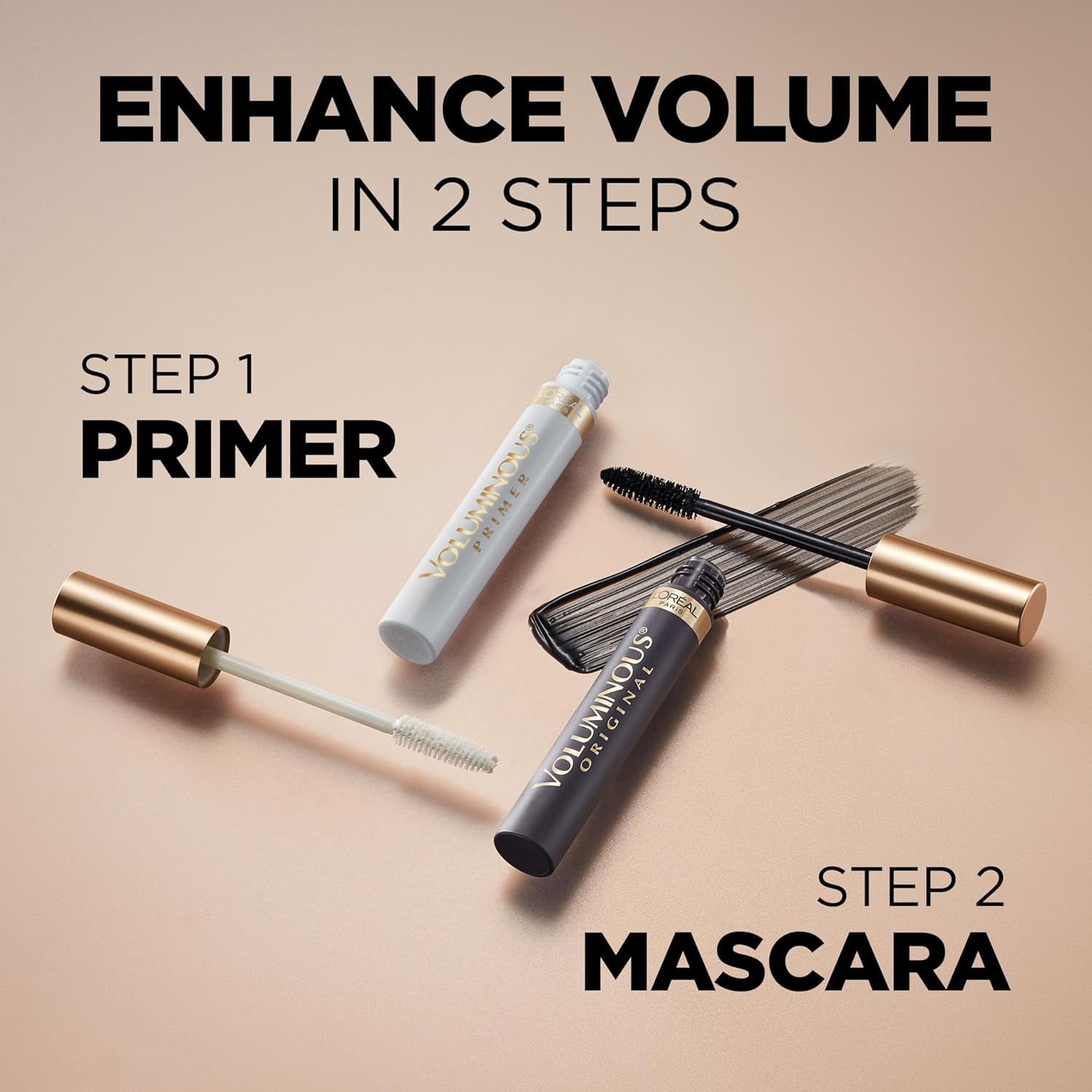 L’Oreal Paris Original Voluminous Mascara, Building Mascara Volume and Length Formula, Washable, Carbon Black, 0.26 Fl Oz., 1 Count