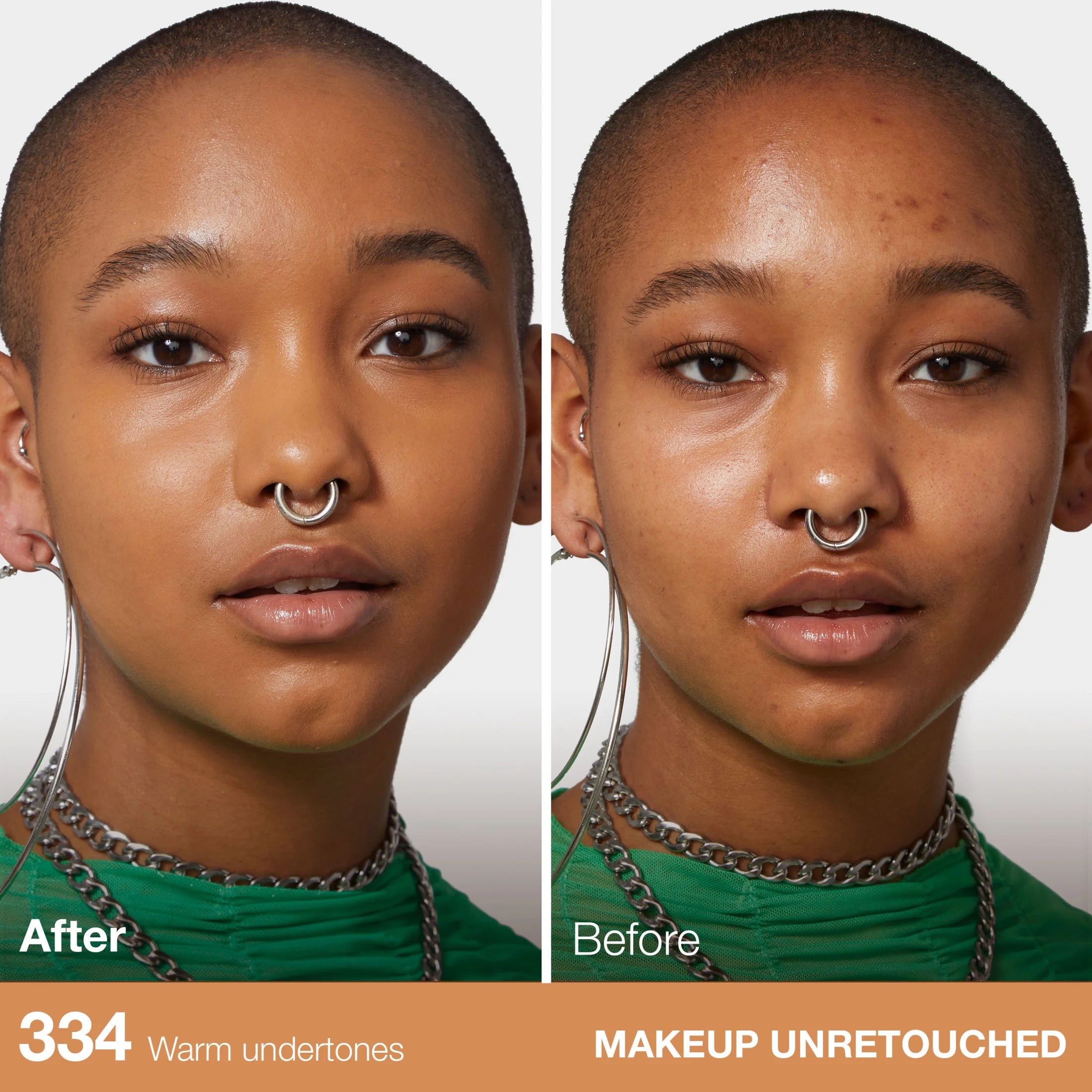 Fit Me Matte + Poreless Liquid Foundation Makeup, 334 Warm Sun, 1 Fl Oz