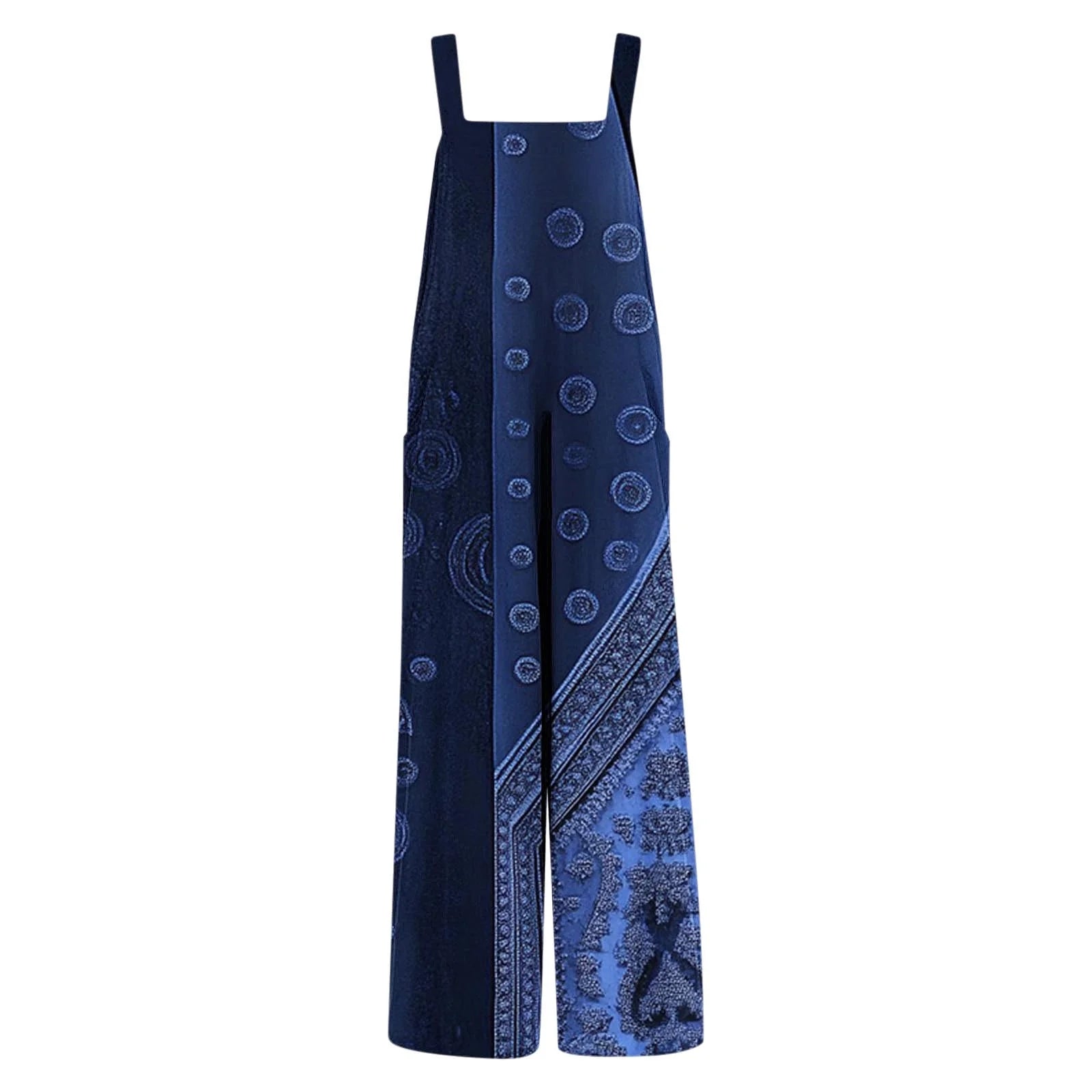 Plus Size Jumpsuit for Womens Fashion Flower Printing Button Pocket Jumpsuits Jeans Jumpsuit Clearance under 5$!