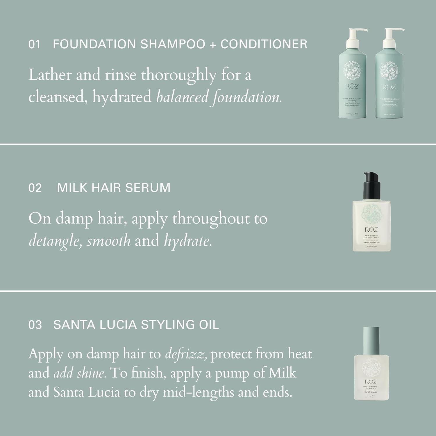 Foundation Shampoo and Conditioner Set Duo - Sulfate-Free Hydrating Shampoo and Conditioner for Women & Men - All Hair Types | Vegan, Color-Safe, Silicone & Paraben-Free | 10.1 Oz Each