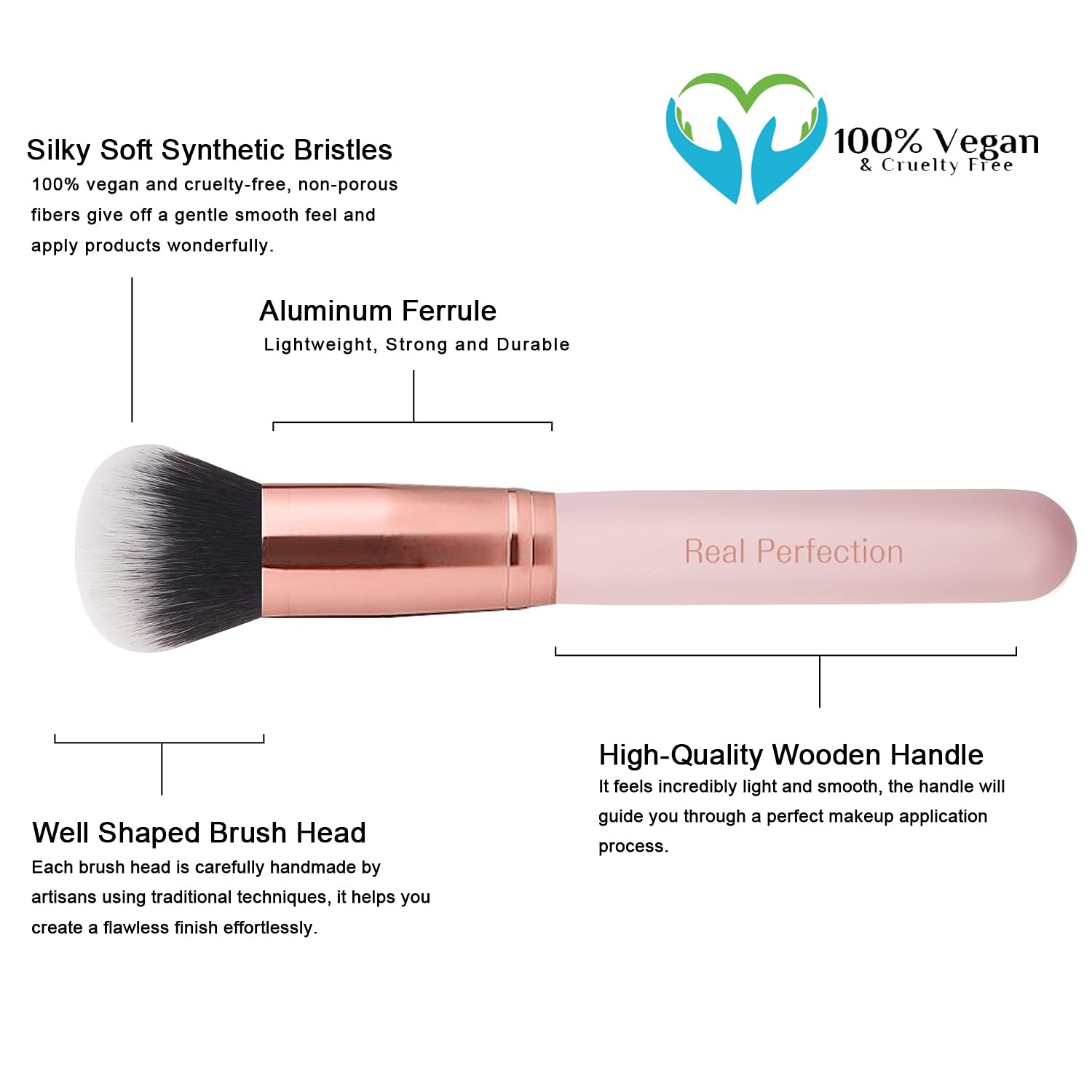 Makeup Brush Set 16 Pcs with 1 Eyebrow Razor Premium Synthetic Foundation Powder Concealers Eyeshadow Blush Makeup Brushes Make up Brushes Kit (Pink)